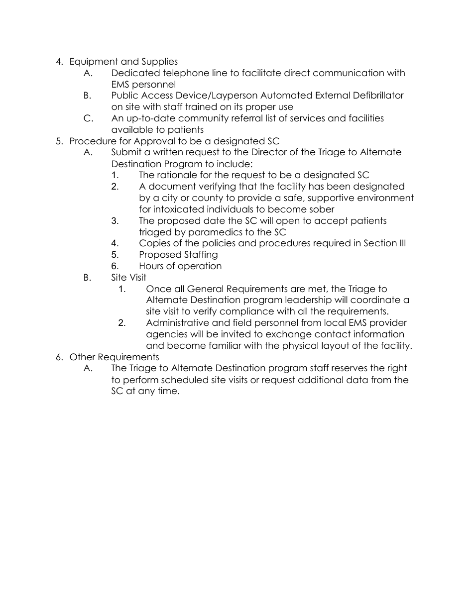 Triage to Alternate Destination Toolkit Appendix - California, Page 8