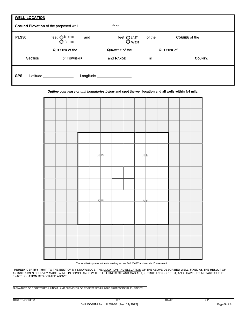 Form OG-04 Application to Amend a Class II Injection Well Permit - Illinois, Page 3