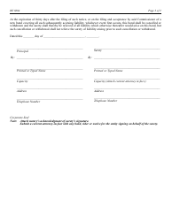 Form RE600A Blanket Surety Bond (11013.2/.4) - California, Page 2