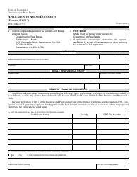 Form RE633 Application to Amend Documents - California