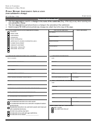 Form RE635B Public Report Amendment Application (Non-substantive Change) - California