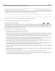 Form RE635B Public Report Amendment Application (Non-substantive Change) - California, Page 2