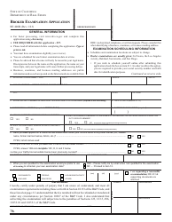 Form RE400B Broker Examination Application - California, Page 2