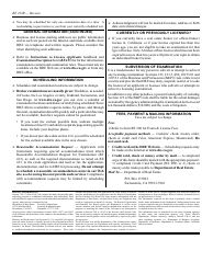 Form RE415B Broker Examination Change Application - California, Page 2