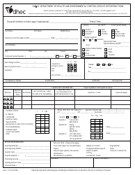 DHEC Form 1129 Disease Reporting Form - South Carolina