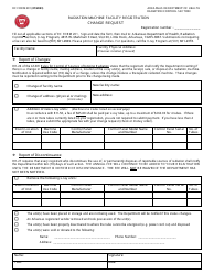 RC Form 201 Radiation Machine Facility Registration Change Request - Arkansas