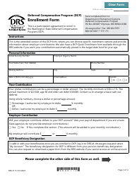 Form DRS D112 Dcp Extended Enrollment Form - Washington, Page 3