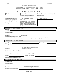 Document preview: Form EB-40 Pre-blast Survey Form - West Virginia