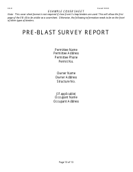 Form EB-40 Pre-blast Survey Form - West Virginia, Page 13