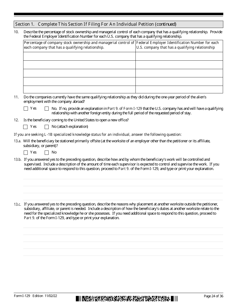 USCIS Form I-129 Petition for a Nonimmigrant Worker, Page 24