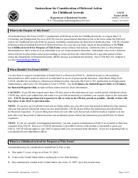 Document preview: Instructions for USCIS Form I-821D Consideration of Deferred Action for Childhood Arrivals
