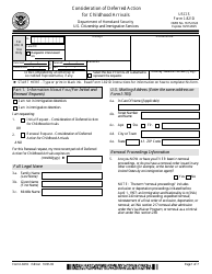 USCIS Form I-821D Consideration of Deferred Action for Childhood Arrivals