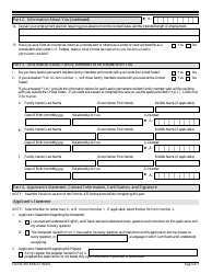 USCIS Form N-470 Application to Preserve Residence for Naturalization Purposes, Page 3