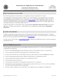 Document preview: Instructions for USCIS Form N-400 Application for Naturalization
