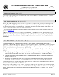 Document preview: Instructions for USCIS Form I-356 Request for Cancellation of Public Charge Bond