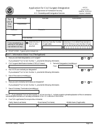 Document preview: USCIS Form I-910 Application for Civil Surgeon Designation