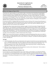 Instructions for USCIS Form I-131A Application for Carrier Documentation