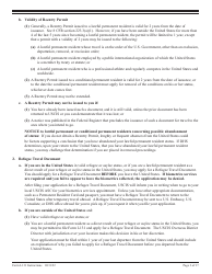 Instructions for USCIS Form I-131 Application for Travel Document, Page 3
