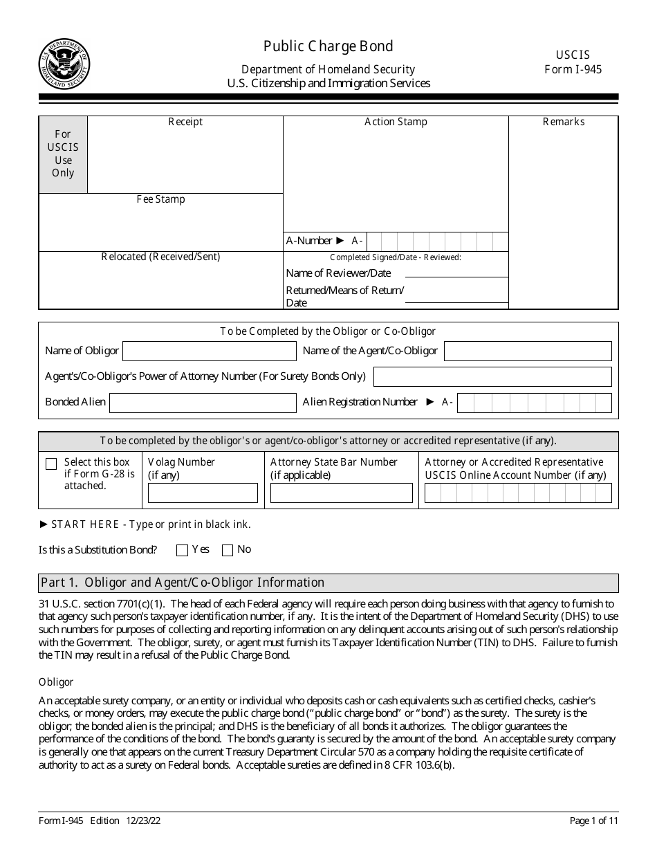 2019 — 2024 Uscis Form I 945 Download Fillable Pdf Or Fill Online