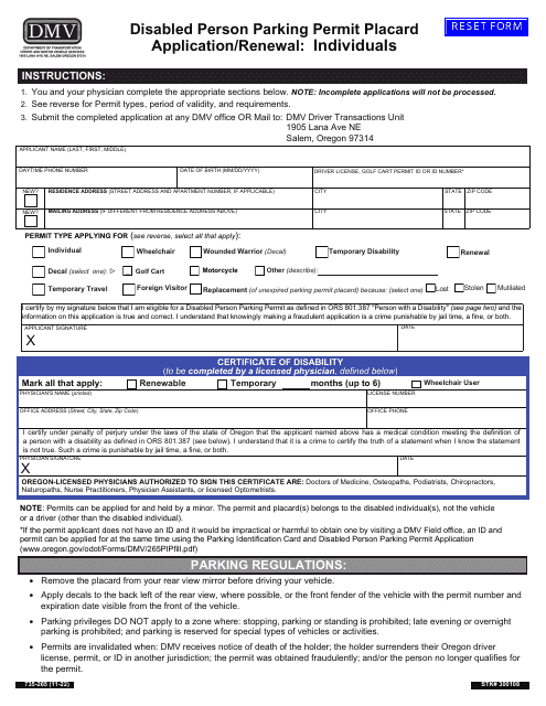 Form 735-265  Printable Pdf