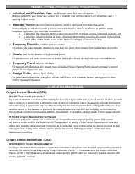 Form 735-265 Disabled Person Parking Permit Placard Application/Renewal - Individuals - Oregon, Page 2