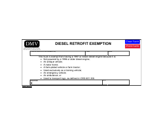 Form 735-1403 Diesel Retrofit Exemption - Oregon