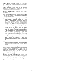 Form 5278 Eligible Manufacturing Personal Property Tax Exemption Claim, Personal Property Statement, and Report of Fair Market Value of Qualified New and Previously Existing Personal Property (Combined Document) - Michigan, Page 6