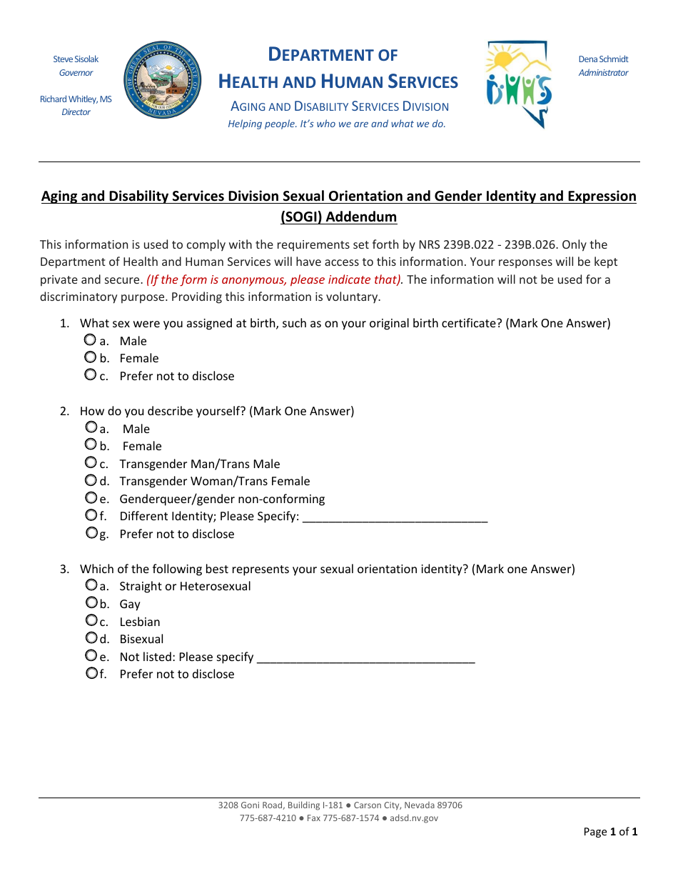 Application for Srx / Drx Program - Nevada, Page 5