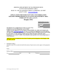 Form 45-476 Application for Notice of Type 2 Non-irrigation Grandfathered Right in an Active Management Area Pursuant to a.r.s. 45-476 - Douglas Ama - Arizona