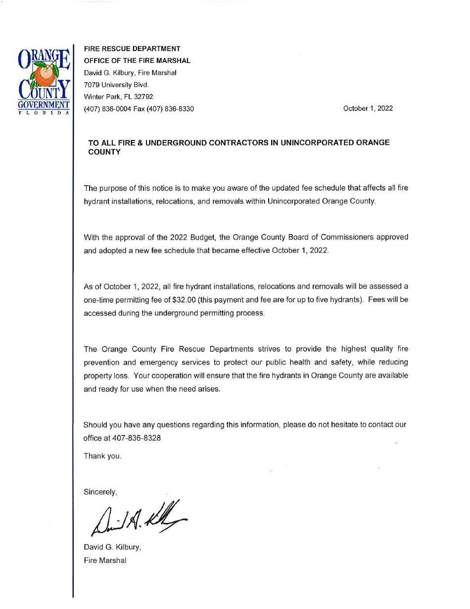 Fire Protection Systems Permit Application - Orange County, Florida, Page 5