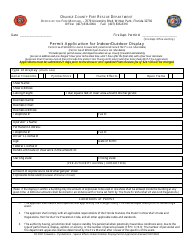 Pyrotechnics/Open Flame Permit Application - Orange County, Florida, Page 4