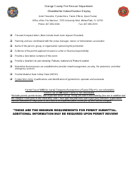 Pyrotechnics/Open Flame Permit Application - Orange County, Florida, Page 6