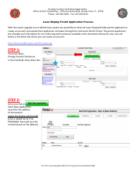 Permit Application for Laser Display/Exhibit - Orange County, Florida