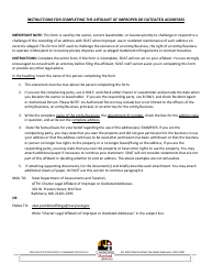 Affidavit Regarding Use or Maintenance of Improper or Outdated Address - Maryland, Page 3