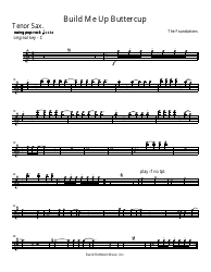 The Foundations - Build Me up Buttercup Tenor Sax Sheet Music