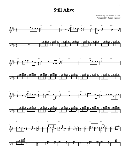 Still Alive sheet music by Jonathan Coulton