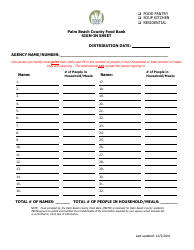 &quot;Sample Sign-In Sheet - Palm Beach County Food Bank&quot; - Palm Beach County, Florida