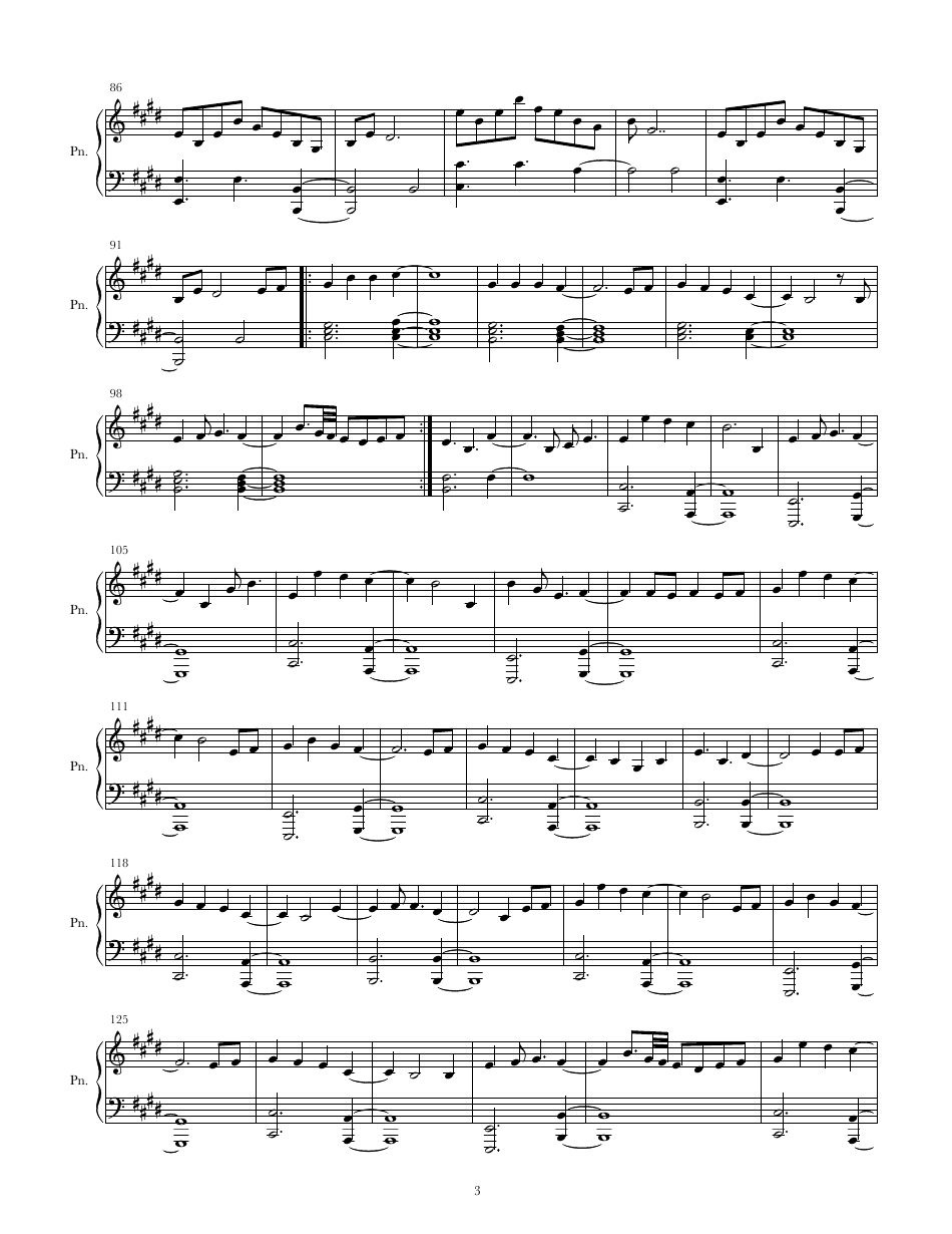 Kimbo - Everglow Piano Sheet Music, Page 3
