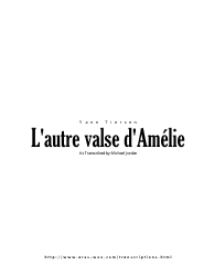 Yann Tiersen - L&#039;autre Valse D&#039;amelie Piano Sheet Music
