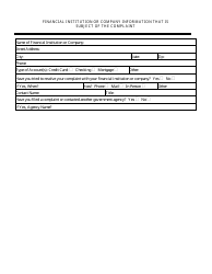 Bank/Credit Union Compliant Form - Idaho, Page 3