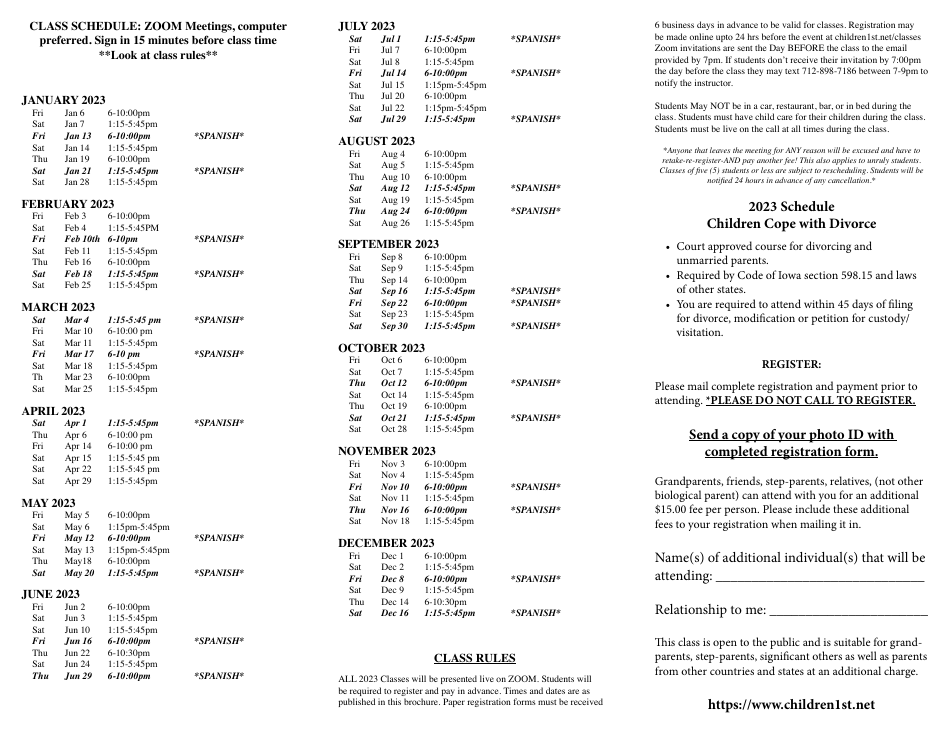 Children First Registration Form - Iowa, Page 2