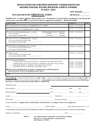 Document preview: Application for Certified Industry Tanker Inspector Grader/Hauler, Intake/Receiver, Sample Courier - Iowa, 2023