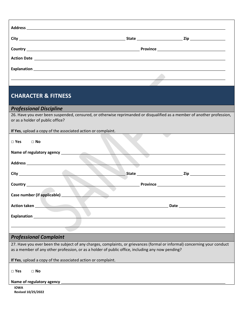 Character Report Application - Sample - Iowa, Page 19