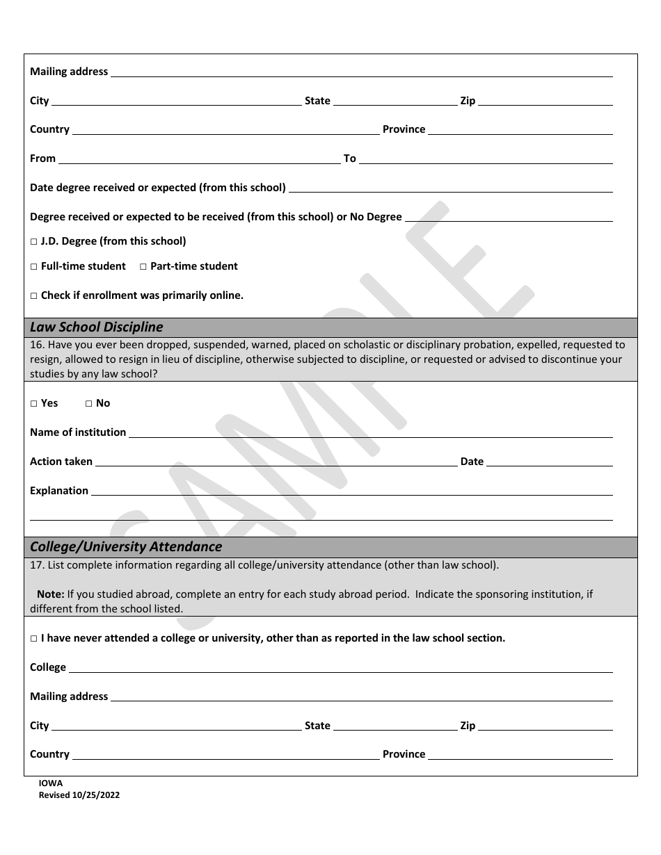 Character Report Application - Sample - Iowa, Page 9