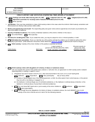 Document preview: Form FL-341 Child Custody and Visitation (Parenting Time) Order Attachment - California