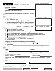 Document preview: Form WV-200 Proof of Personal Service (Workplace Violence Prevention) - California
