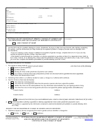 Form NC-500 Petition for Recognition of Minor&#039;s Change of Gender and Sex Identifier and for Issuance of New Birth Certificate and Change of Name - California
