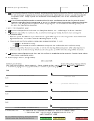 Form NC-500 Petition for Recognition of Minor&#039;s Change of Gender and Sex Identifier and for Issuance of New Birth Certificate and Change of Name - California, Page 2