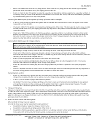 Instructions for Form NC-500 Petition for Recognition of Minor&#039;s Change of Gender and Sex Identifier and for Issuance of New Birth Certificate and Change of Name - California, Page 2