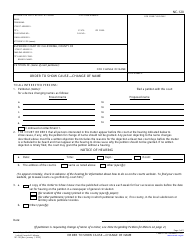 Form NC-120 Order to Show Cause - Change of Name - California